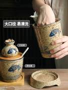 日式筷篓陶瓷筷子筒沥水家用筷子桶厨房筷子盒餐具笼收纳架置物架