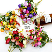 仿真欧式小玫瑰花束单束绢花假花塑料花单支卉室内客厅花摆放装饰