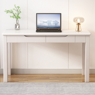 实木电脑书桌小户型，现代中式桌子家用简约写字台，学习桌卧室办公桌