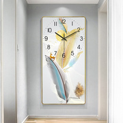 北欧装饰画钟表挂钟客厅轻奢现代简约时钟挂墙家用时尚挂表长方形