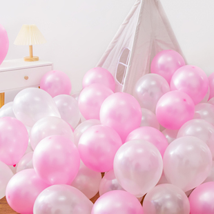 珠光气球加厚防爆100个生日派对装饰场景，布置儿童男女宝贝，马卡龙(马卡龙)