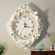 欧式古典挂钟客厅静音时钟创意卧室天使壁钟美式静音装饰石英钟表