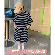 源源家童装男童夏装套装2023儿童短袖韩版宝宝短裤男孩洋气潮