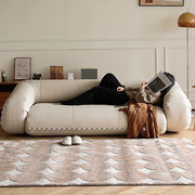 奶油风真皮懒人沙发客厅头层牛皮折叠沙发床现代简约创意懒人沙发