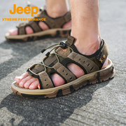 Jeep吉普男士防滑软底凉鞋夏季户外轻便透气沙滩鞋速干耐磨徒步鞋