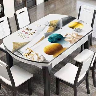 桌垫防水防油桌布餐桌，椭圆形定制圆形免洗防尘加厚不透明防烫盖布