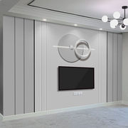 格栅线条壁画2023电视机背景墙壁纸客厅壁布轻奢影视墙布装饰