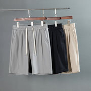 夏季休闲五分裤华夫格短裤，时尚简约直筒裤，西裤柔软透气d302