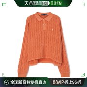 韩国直邮poloralphlauren运动衫，女款橙色高领耐磨百搭舒适时尚