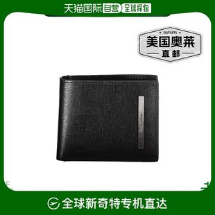 自营Calvin Klein 涤纶男士钱包 - 黑色 美国奥莱直发