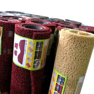汽车PVC丝圈脚垫 喷丝地毯用品 手裁丝圈卷材 9米长加厚 单色