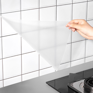 日本厨房防油贴纸自粘透明耐高温油烟机墙贴灶台防水橱柜墙壁壁纸