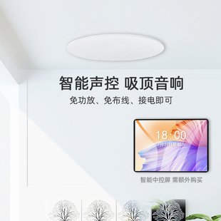 无线蓝牙WIFI家用吸顶音箱智能声控背景音乐系统天花吊顶音响喇叭