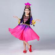 新l儿新疆舞演出蹈服装幼儿维儿族女童少吾数民族六一童回族表促