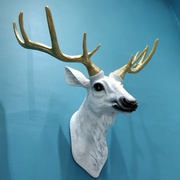 鹿头壁挂鹿头装饰品北欧风格墙面动物头壁挂电视墙饰客厅背景卧室