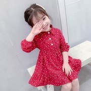 女童连衣裙2023韩版秋装超洋气春秋小女孩纯棉公主裙儿童裙子