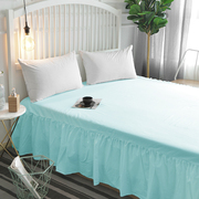 外贸纯棉床裙床罩单件，全棉席梦思保护套，纯色床单1.5m1.8m床