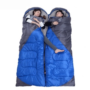 户外秋冬露营双人可拼接睡袋，室内打地铺睡垫可伸腿成人野营睡袋