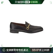 香港直邮SALVATORE FERRAGAMO 男士黑色牛皮革便鞋 0745804