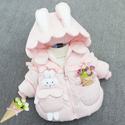 婴儿童装女童冬装3棉衣，0小女孩棉袄1-4岁女宝宝，公主羽绒棉服2外套