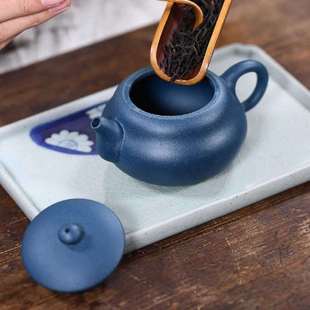 宜兴名家手工紫砂壶，原矿天青泥柴烧葫芦壶，150cc泡茶壶