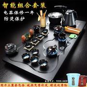 菲艺雅茶具套装家用办公整套四合一茶盘海玻璃，紫砂茶壶杯一体