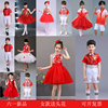 六一儿童红色大合唱团演出服女童蓬蓬纱裙幼儿园舞蹈舞台装公主裙