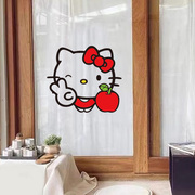 hellokitty苹果创意卡通贴纸，客厅厨房防水瓷砖，玻璃墙面装饰贴画