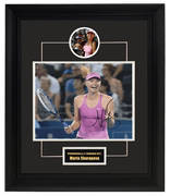收藏 莎拉波娃 网球运动员 亲笔签名照片 含SA证书 含裱框