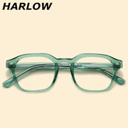 绿色眼镜框男女复古潮款清爽浅色近视眼镜韩版女带铆钉tr90眼镜架