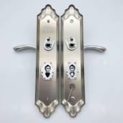 防盗门把手304不锈钢通用型，面板配件进户门机械，大门锁拉手执手锁