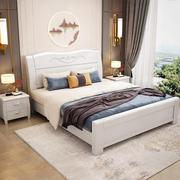 式实木床1.8米大床床.卧米1.2M双人1P经济型现代家具主5室