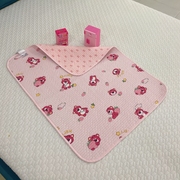 宝宝双面隔脏纯棉垫子夏季多用透气防滑小垫婴儿床单卡通儿童睡垫