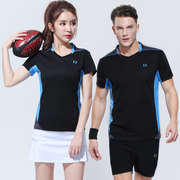 韩版羽毛球服套装男女，款运动服速干短袖，球衣网球裙裤团购比赛队服