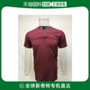 香港直邮EMPORIO ARMANI 男士暗红色圆领T恤