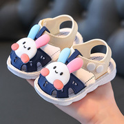儿童凉鞋夏季0-3岁婴幼儿宝宝学步鞋防滑软底外穿男女小童包头鞋