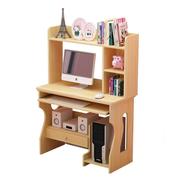 全实木电脑台式桌书桌，家用单人桌，印表机桌木意式带书架书桌松木