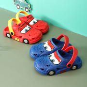 迪士尼男女小中儿童花园洞洞，拖鞋夏季户外eva小汽车创意夏季