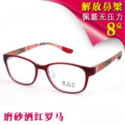韩版时尚超轻大框鼻托眼镜框女 近视潮 复古全框眼镜架配成品眼镜