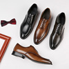 2023商务正装皮鞋男士复古英伦风青少年办公鞋绅士牛津德比鞋