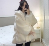 2023冬季韩版羊羔毛外套(毛，外套)女中长款连帽獭兔毛绒绒皮草大衣加厚