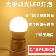 可调光led灯泡无频闪护眼可控硅，无极调光专用智能，调光节能led灯