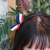 #折扣#韩国GRAIN DE BEAUTE/AZNAVOUR兔耳朵红蓝红绿条纹发箍