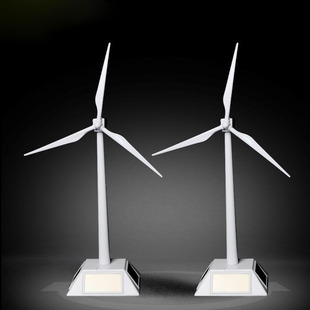 太阳能风车风力发电模型环保科技学实验拼装玩具旋转摆件生日礼物