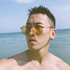 原宿复古小圆框男士墨镜，韩版时尚潮人海边沙滩渡假近视太阳眼镜女