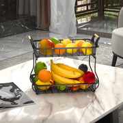 厨房水果蔬菜架子餐桌收纳架铁艺桌面置物架收纳筐杂物整理整理框