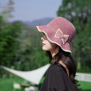 春夏季遮阳帽防紫外线，帽子可折叠女帽子，花朵防晒帽休闲百搭太阳帽