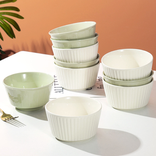 高颜值日式餐具陶瓷吃饭米饭碗家用特别好看厨房碗碟套装一套