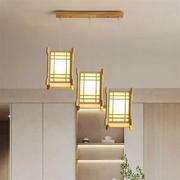 日式吊灯实木三头餐厅吧台阳台，小吊灯瑜伽室寿司，店和室榻榻米灯具