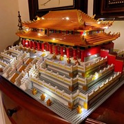 故宫太和殿榫卯积木玩具男孩益智拼装拼图3d立体中国风古建筑模型